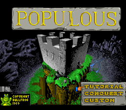 Populous (Japan) Title Screen
